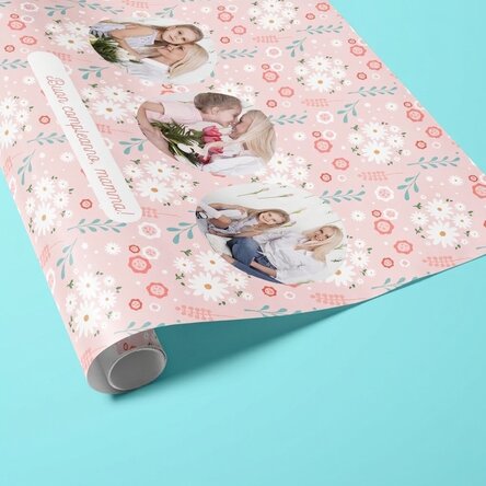 Carta da regalo personalizzata con 3 foto e testo - Fiori di primavera