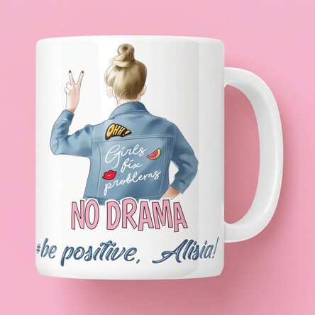 Tazza personalizzata con scritta - No drama