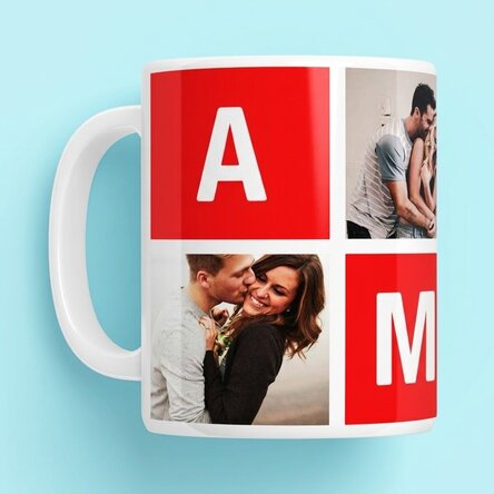 Tazza personalizzata con 4 foto "love"