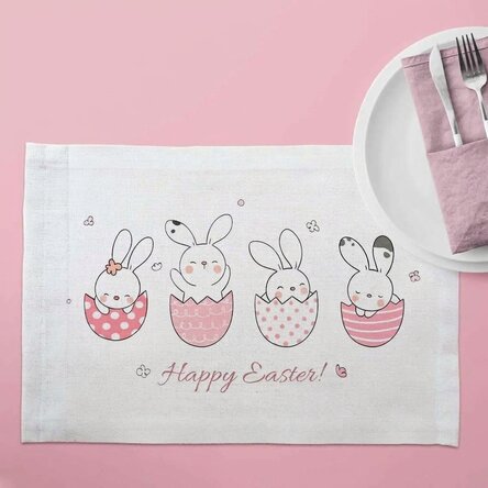 Portapiatto personalizzato - Happy bunnies