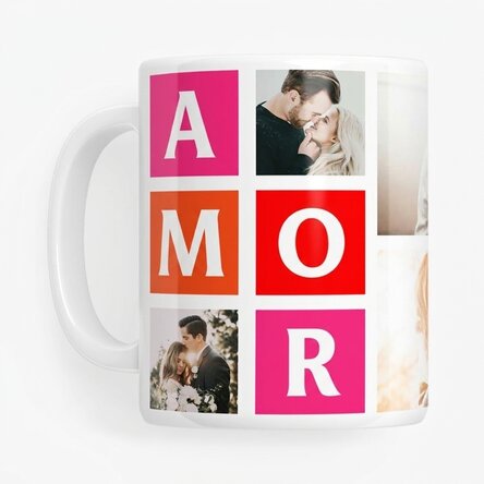 Tazza personalizzata con 6 foto "love"