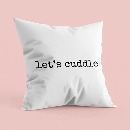 Cuscino personalizzato con scritta - Let's cuddle