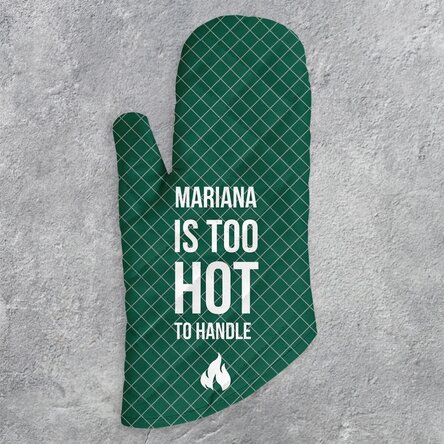 Guanto da cucina personalizzato con scritta - Too hot