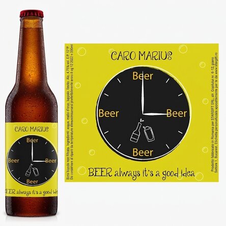 Birra personalizzata con scritta - La birra è sempre una buona idea