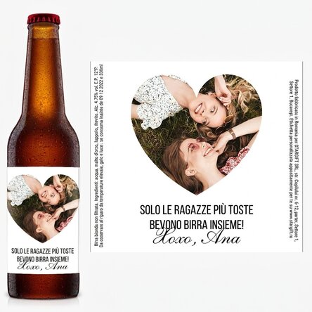 Birra personalizzata con foto e testo - Love