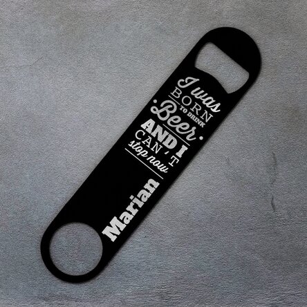 Apribottiglie personalizzato con scritta - Born to drink beer