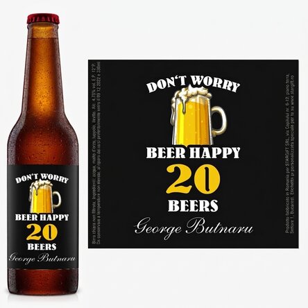 Birra personalizzata con scritta - Beer happy!