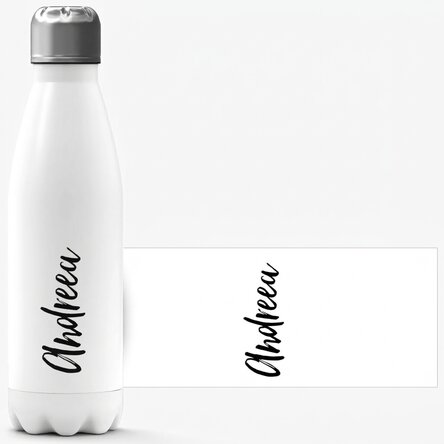 Thermos con base bianca personalizzato con il tuo nome