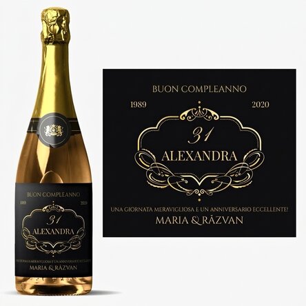 Spumante personalizzato con scritta - Elegante