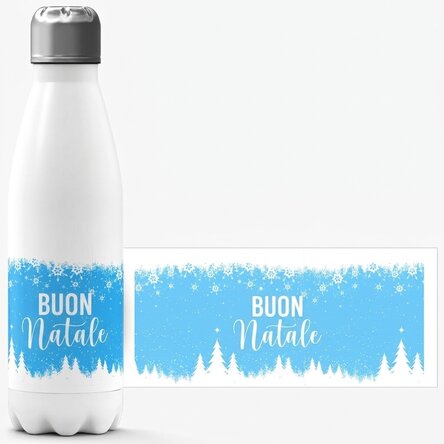 Thermos con base bianca personalizzato con nome - Winter