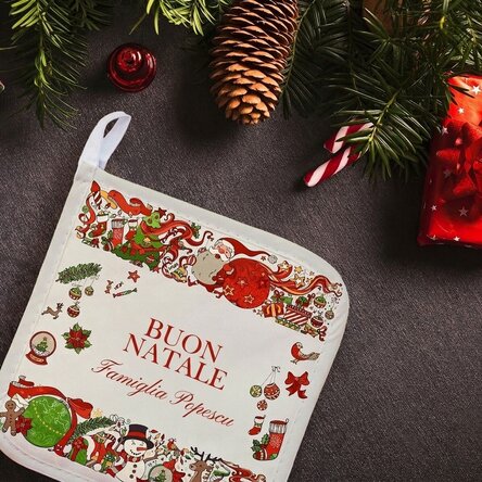 Supporto per pentola calda personalizzato con scritta - Traditional Christmas