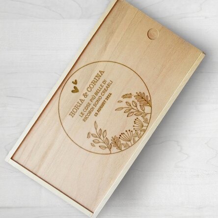 Scatola regalo personalizzata in legno - Golden memories