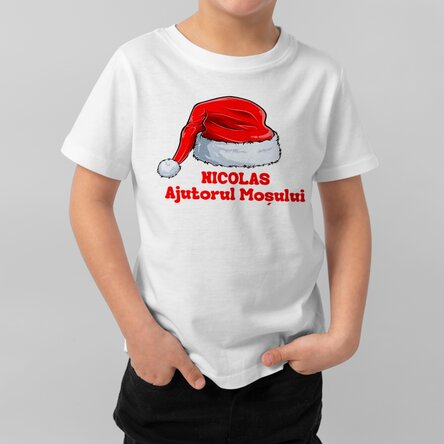 Personalised cotton T-shirt for children with text - Christmas