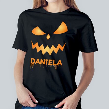 Maglietta in cotone personalizzata con nome - Scary