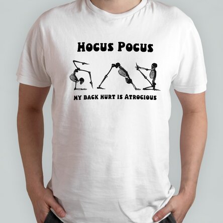 Maglietta in cotone personalizzata con scritta - Hocus Pocus