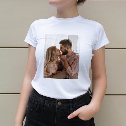 Personalised sports T-shirt with portrait photo
