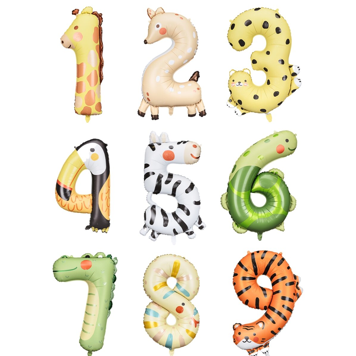 Palloncini a forma di numeri per bambini - Animalietti
