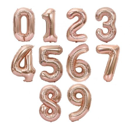 Palloncini - Numeri rosa 35 cm