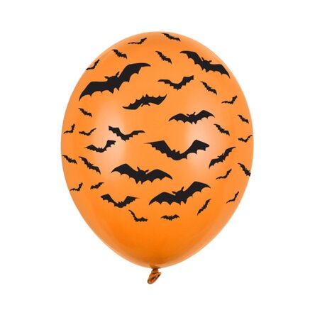 Set di 6 palloncini di Halloween - Pipistrelli