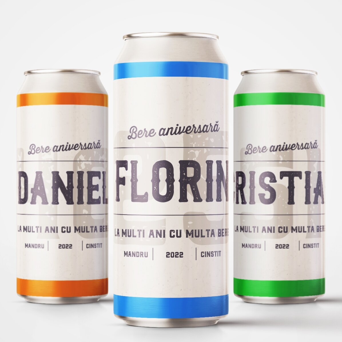 Birra in lattina personalizzata con scritta - Anniversario retrò