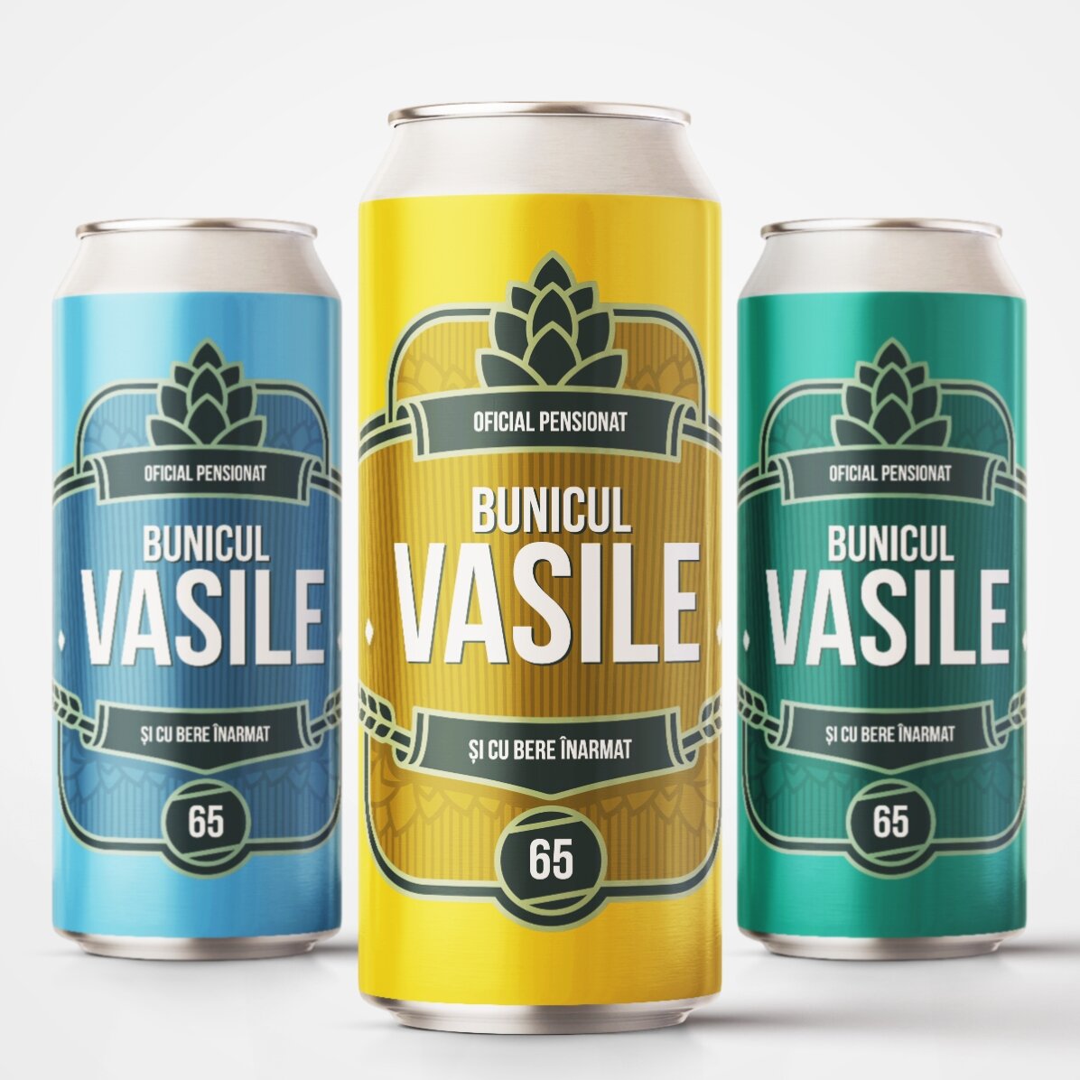 Birra in lattina personalizzata con testo - Modello "Pensionamento"