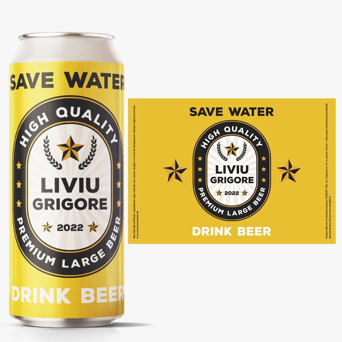 Birra in lattina personalizzata con scritta - Save water drink beer