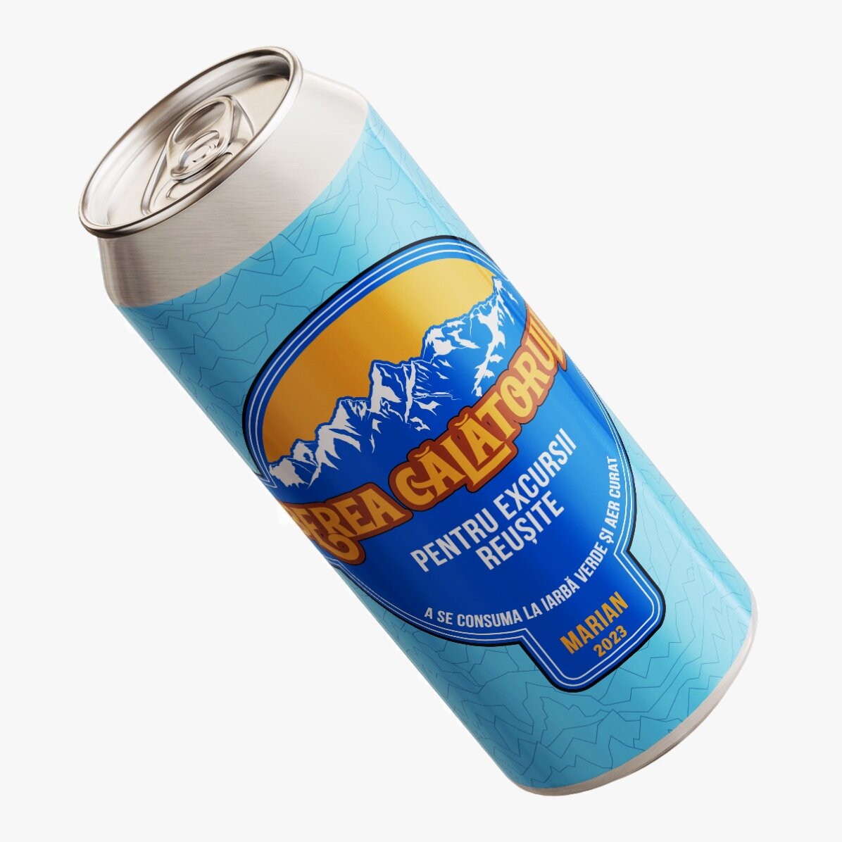 Birra in lattina personalizzata con una scritta - La birra del viaggiatore