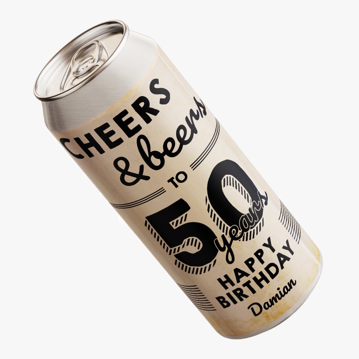 Birra in lattina personalizzata con testo - Cheers & Beers