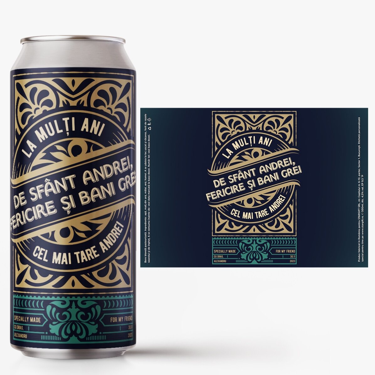 Birra in lattina personalizzata con testo - For The Best