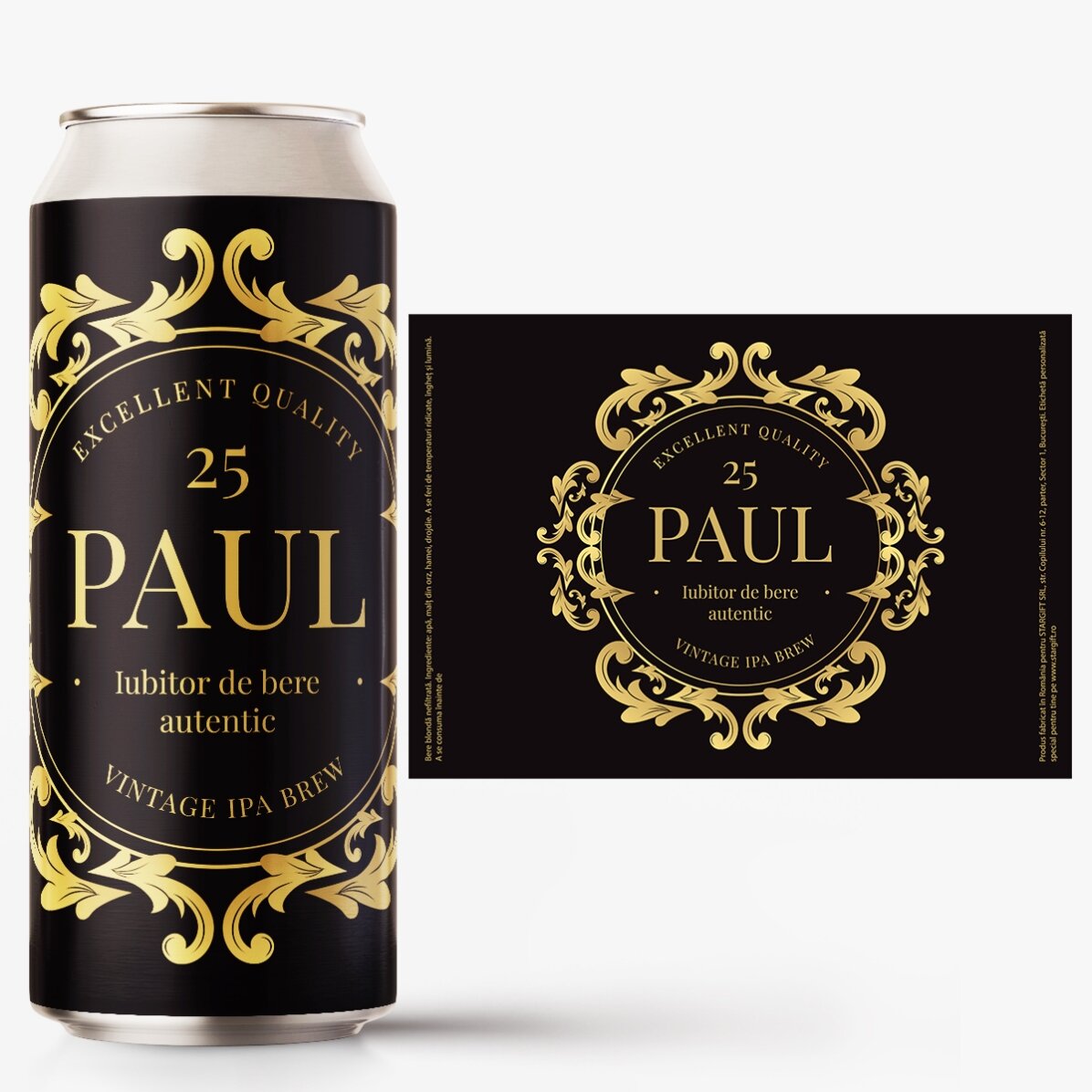 Birra in lattina personalizzata con una scritta - Amante della birra