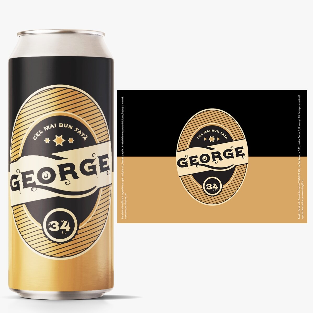 Birra in lattina personalizzata con la scritta: “Buon compleanno!”