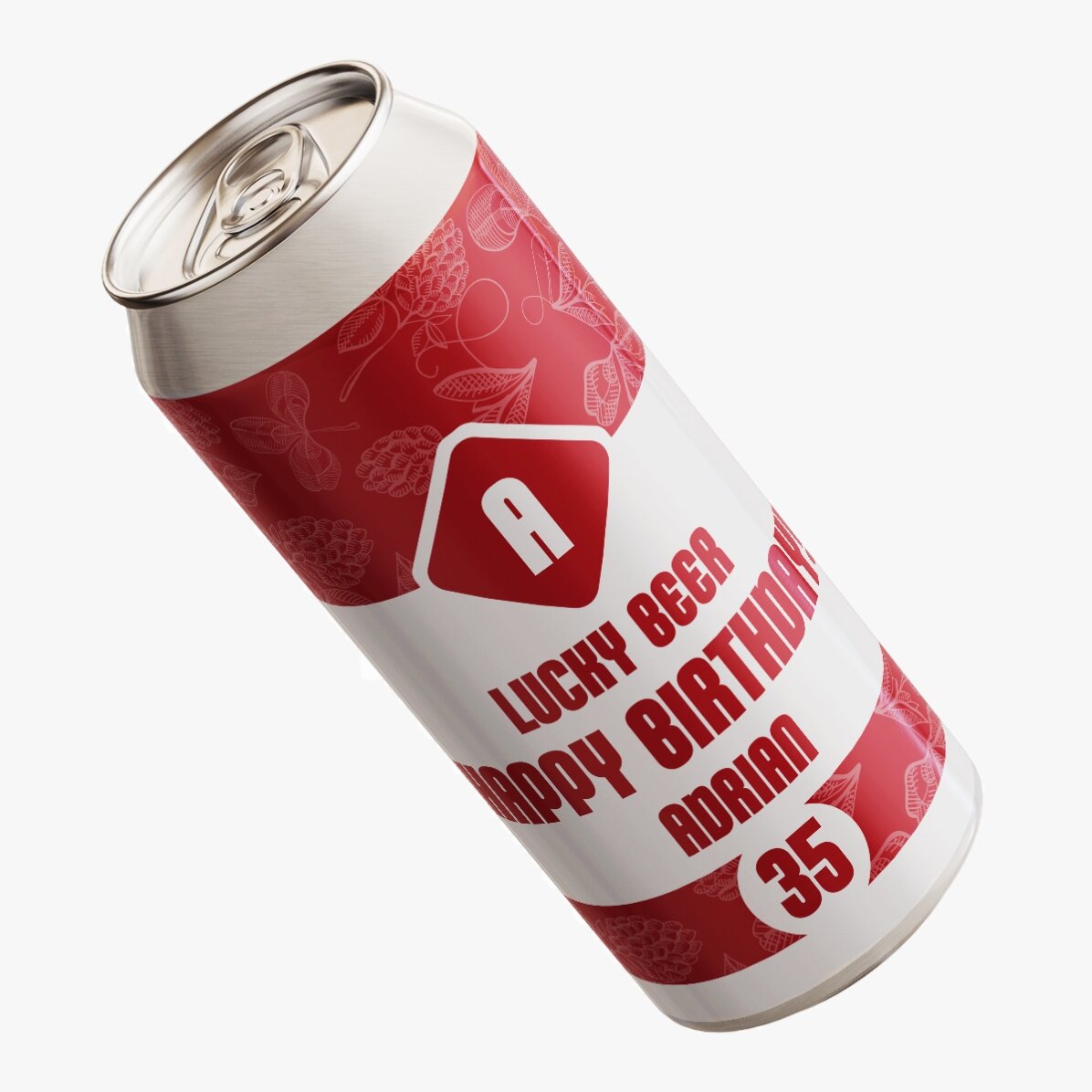Birra in lattina personalizzata con testo - Lucky Beer