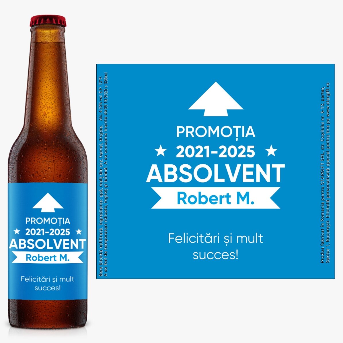 Birra personalizzata con messaggio - Ecco come appare