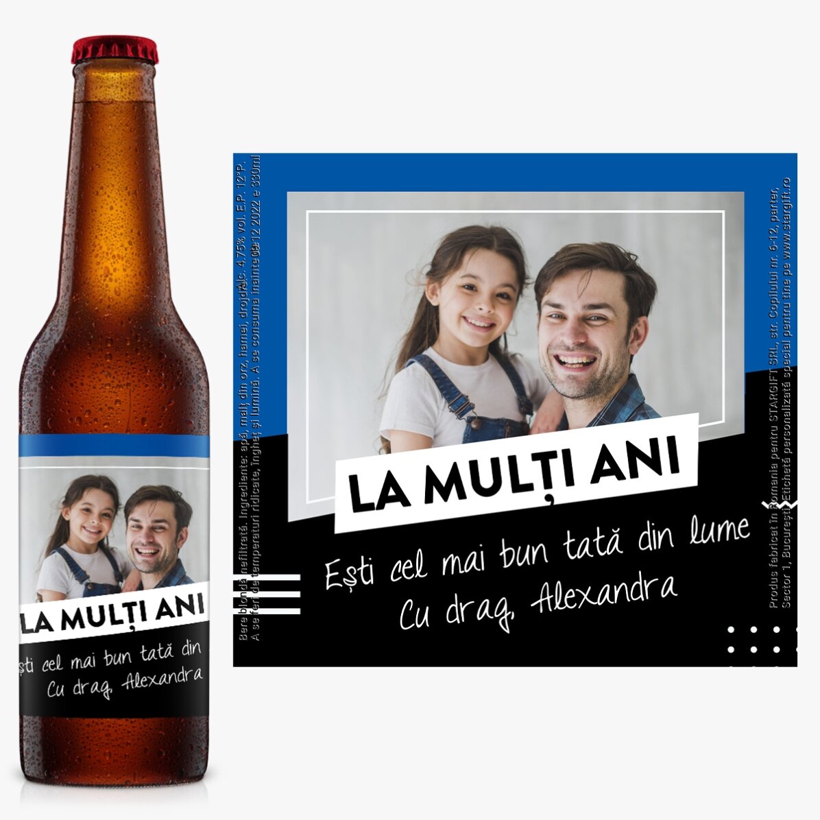 Birra personalizzata con foto e testo - Cheers