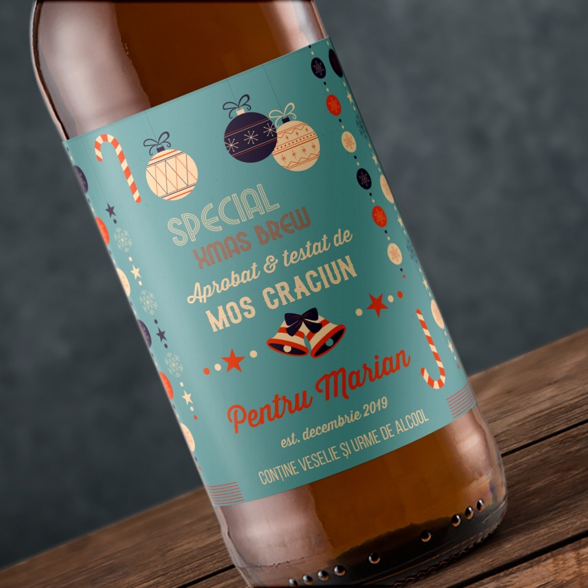 Birra personalizzata con scritta - Approvata da Babbo Natale