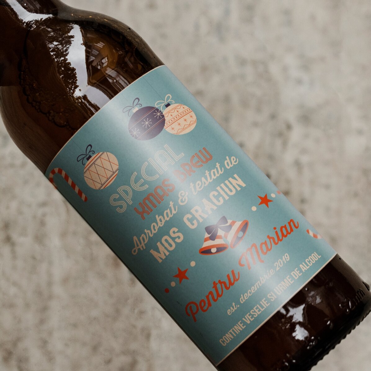 Birra personalizzata con scritta - Approvata da Babbo Natale