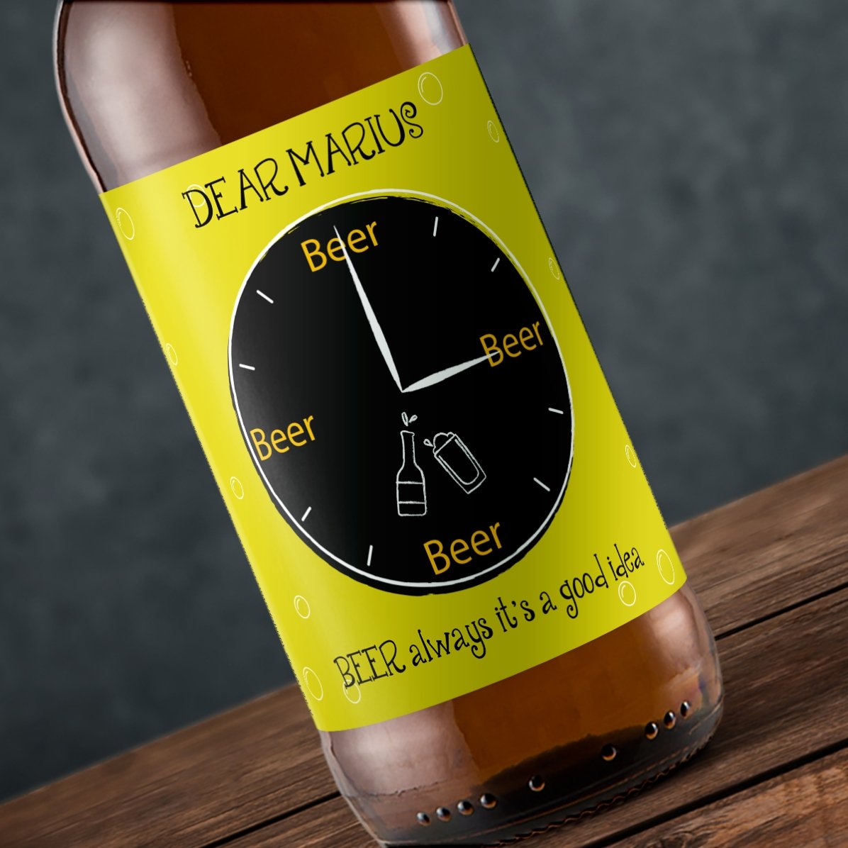 Birra personalizzata con scritta - La birra è sempre una buona idea