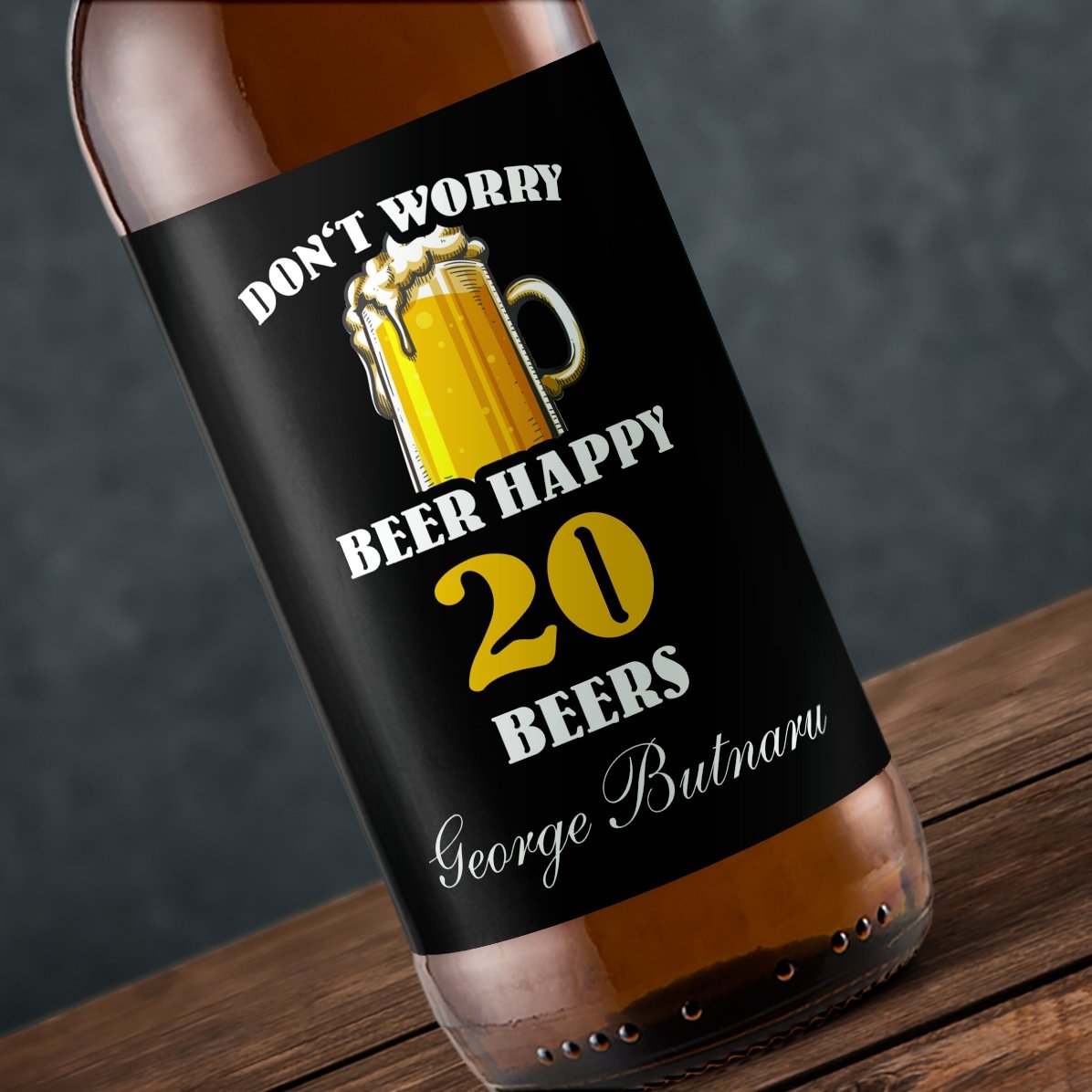 Birra personalizzata con scritta - Beer happy!