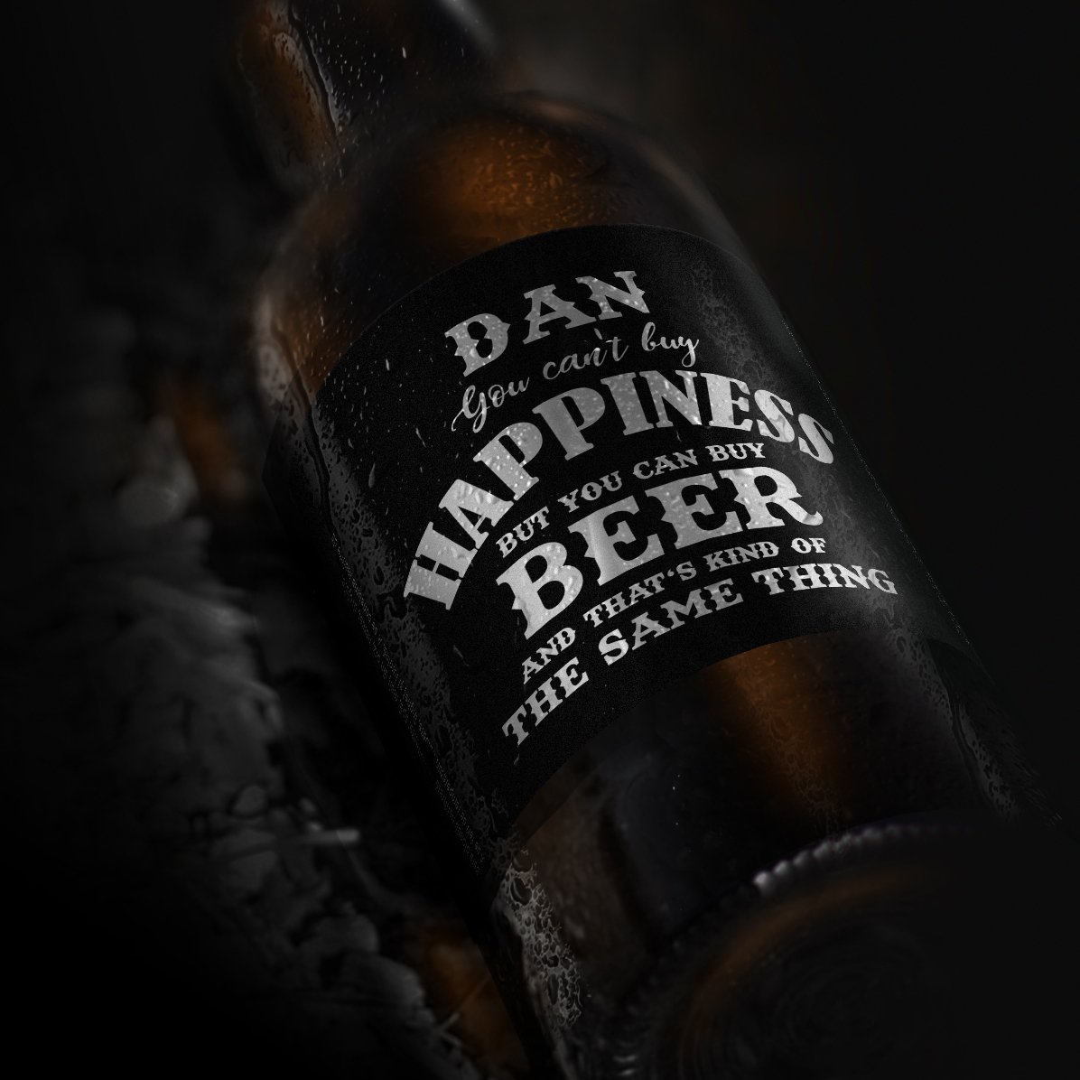 Birra personalizzata con scritta - Beer is Happiness
