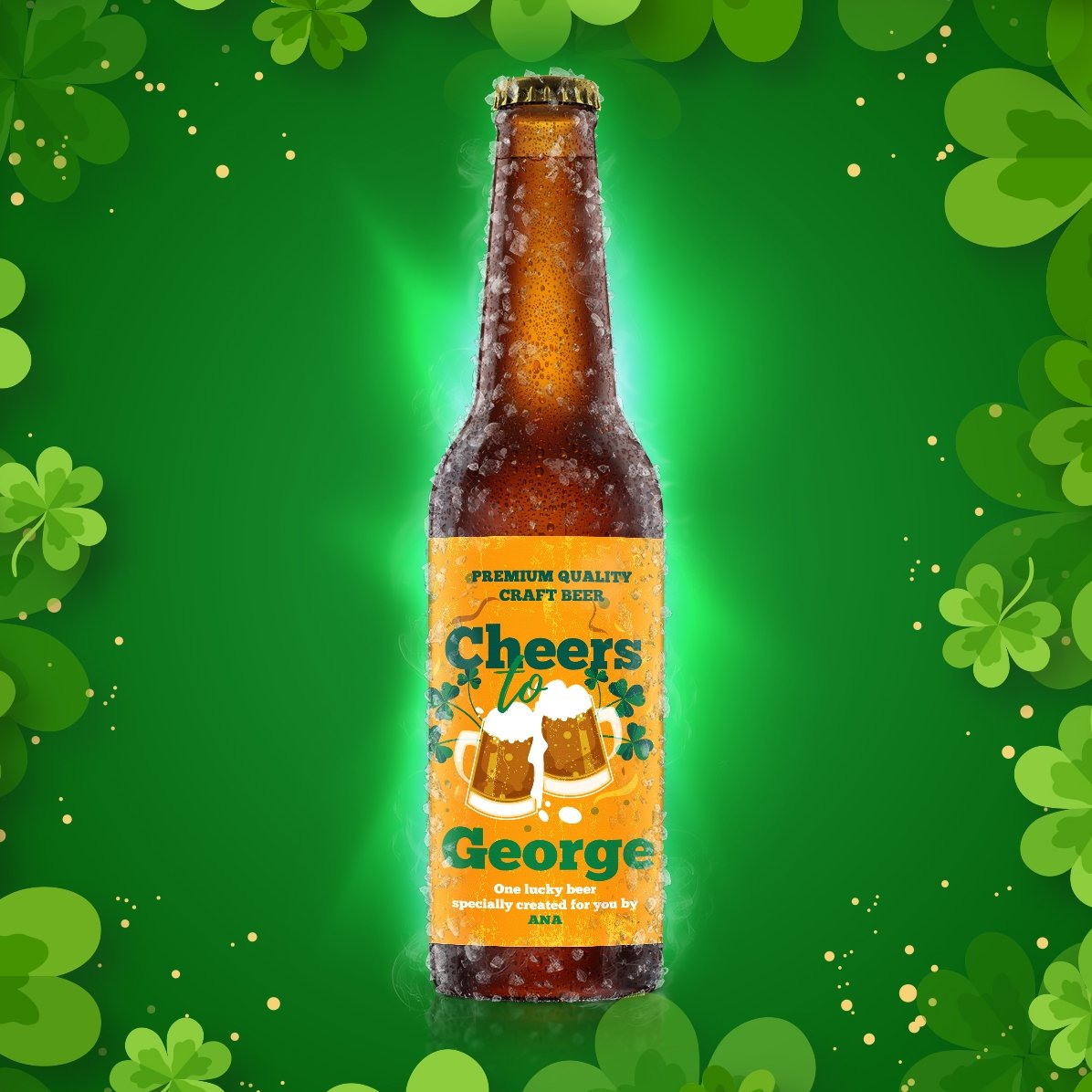 Birra personalizzata con scritta - Cheers to...