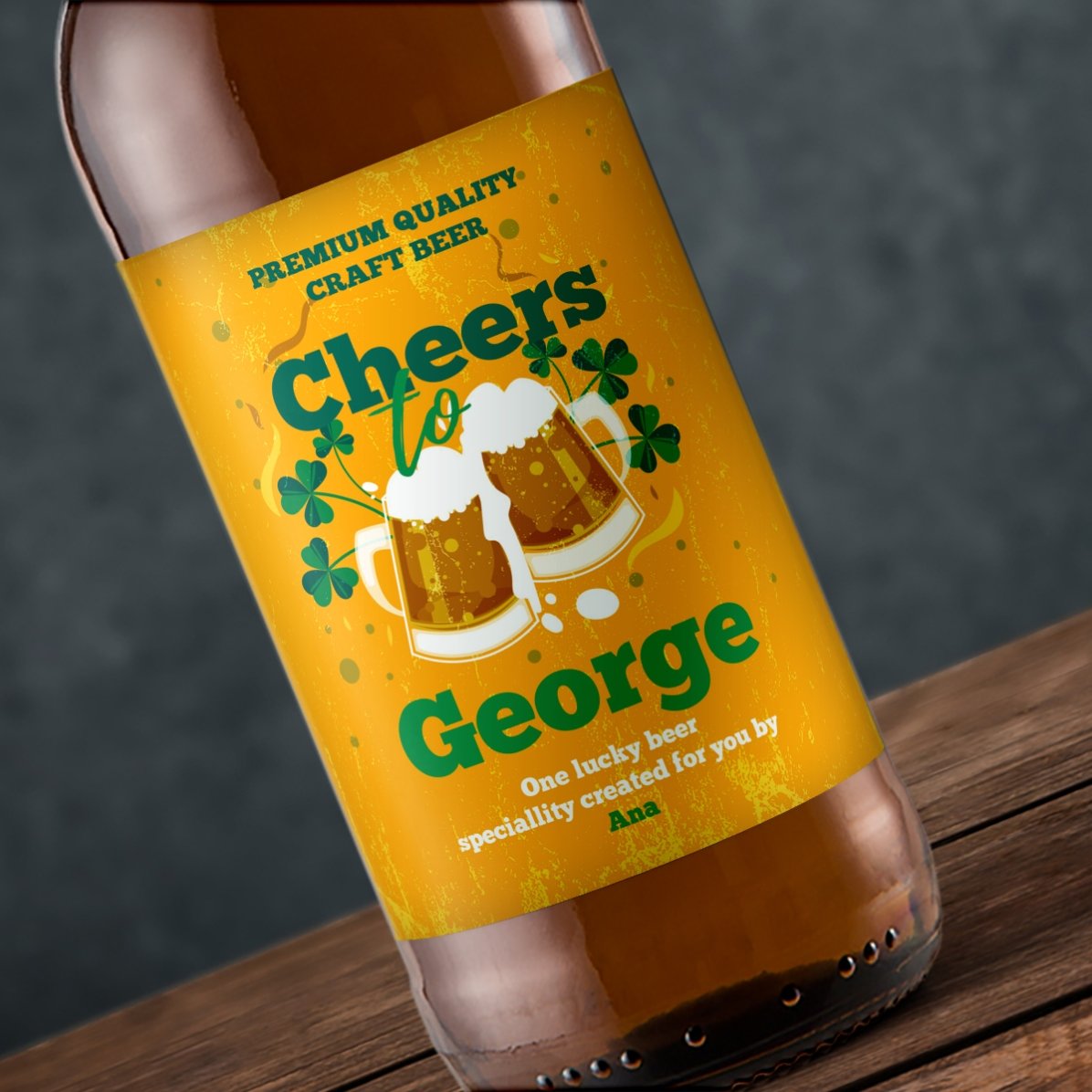 Birra personalizzata con scritta - Cheers to...