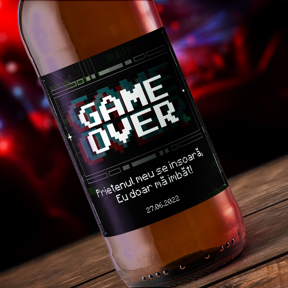 Birra personalizzata con scritta - Game Over