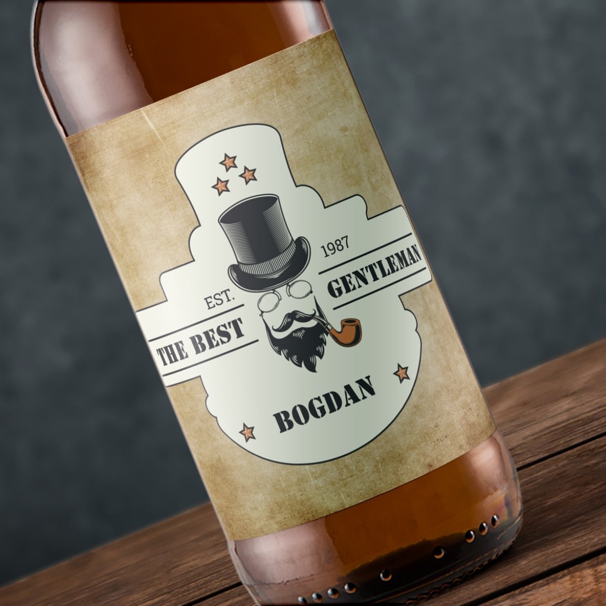 Birra personalizzata con scritta - Gentleman