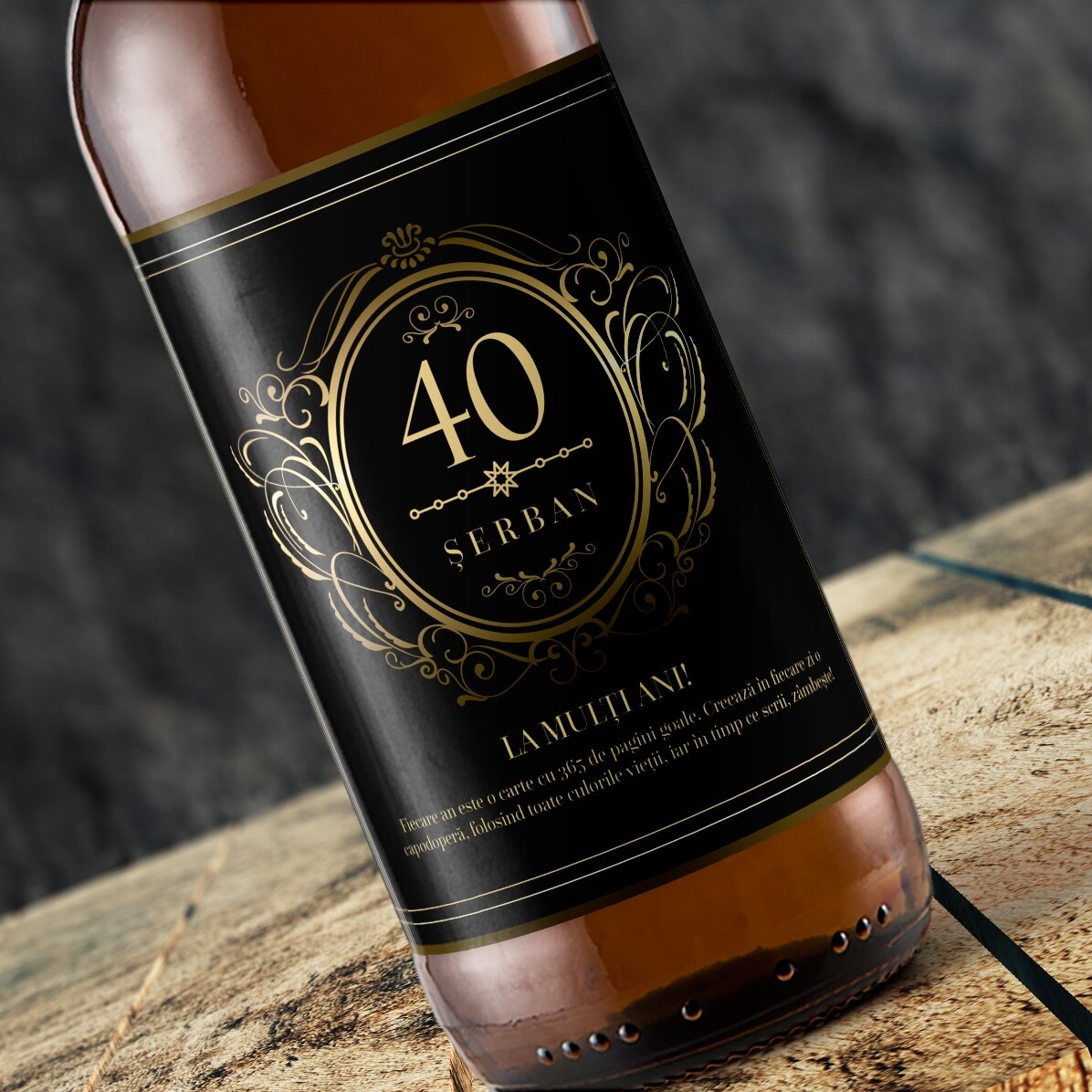 Birra personalizzata con scritta - Happy 40