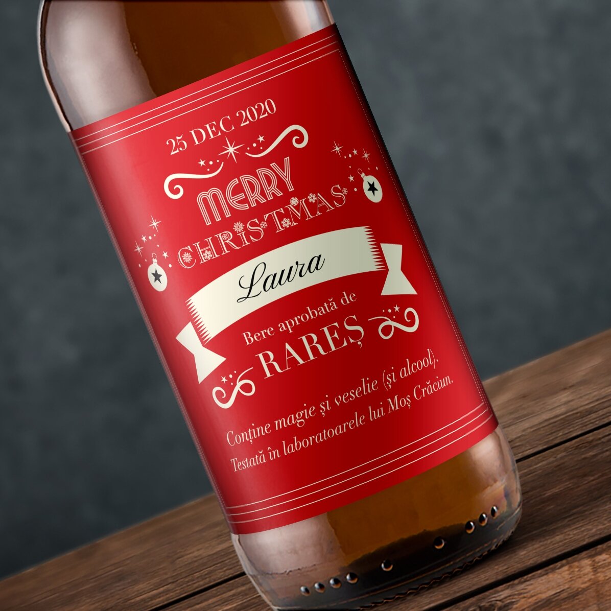 Birra personalizzata con scritta - La magia del Natale