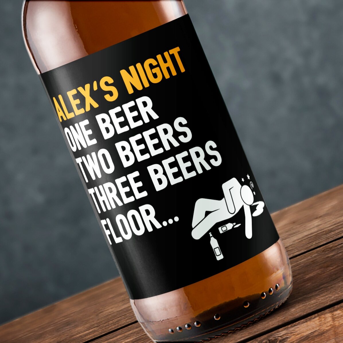 Birra personalizzata con scritta - Una birra, due birre...