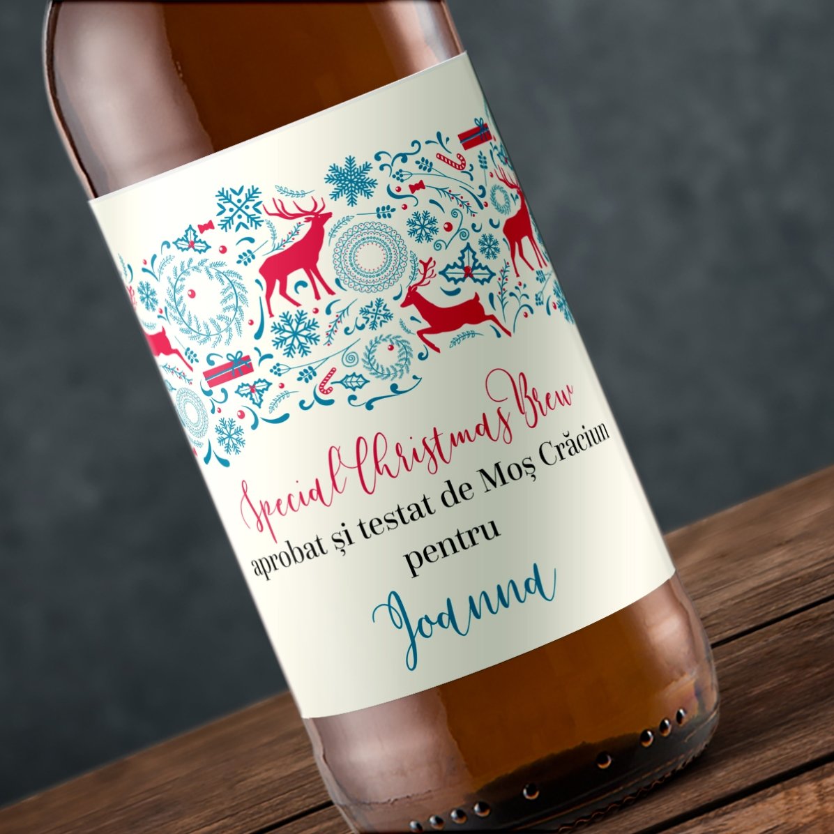 Birra personalizzata con scritta - Renna