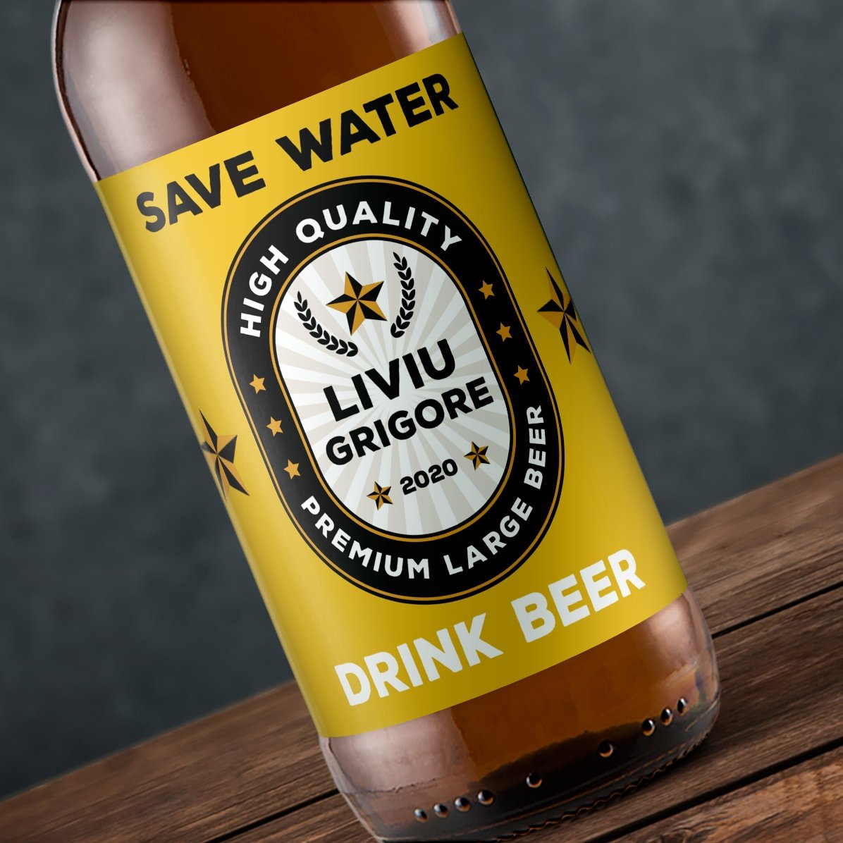 Birra personalizzata con scritta - Save water drink beer