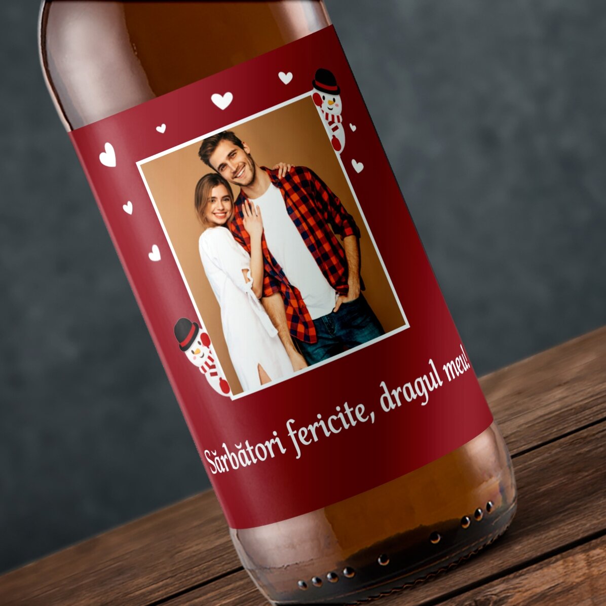 Birra personalizzata con foto e testo - Natale