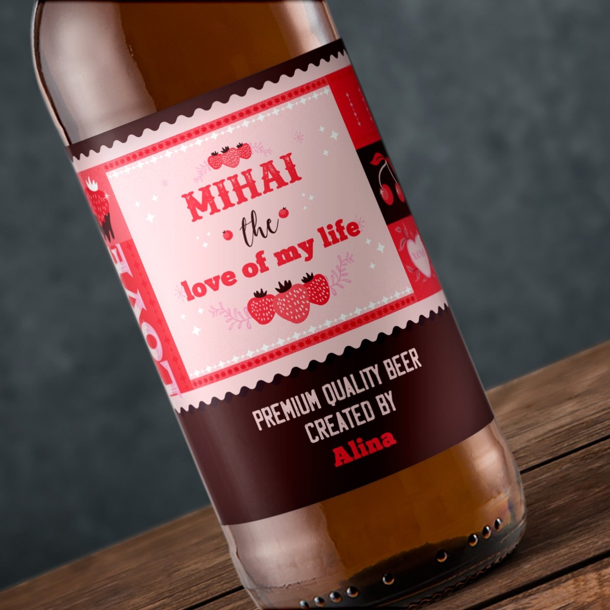 Birra personalizzata con scritta - San Valentino